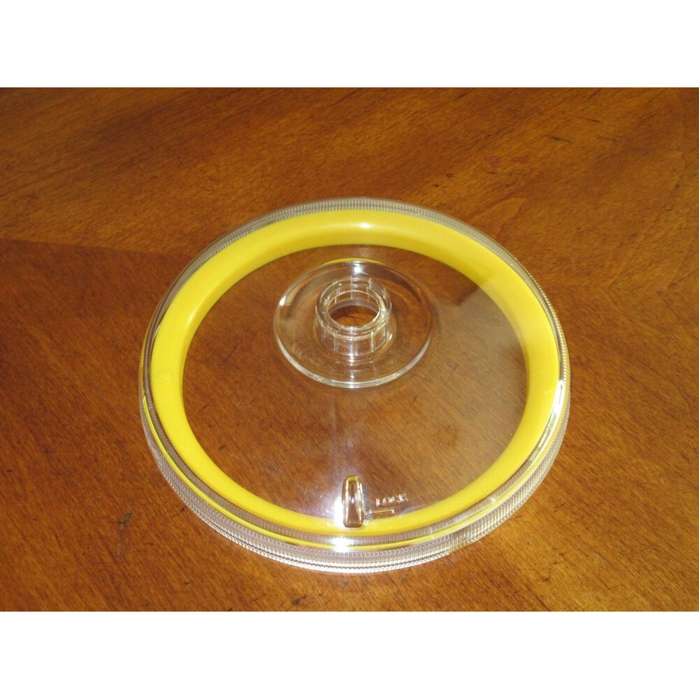 Donvier Chillfast 1 Pint Ice Cream Maker Japan Part Only: Lid w/ Yellow Seal Rim